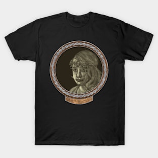 Melancholy Girl (frame silver celtic rope silver rim) T-Shirt